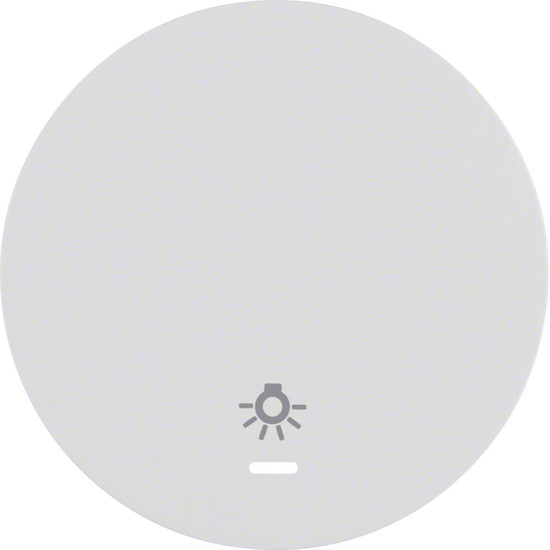 Berker 16212079 Wippe mit klarer Linse und Aufdruck Symbol Licht R.1/R.3 polarweiß. glänzend