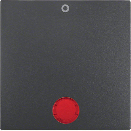 Berker 16241606 Wippe mit roter Linse und Aufdruck 0 S.1/B.3/B.7 anthrazit. matt