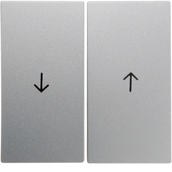 Berker 16251404 Wippe 2fach mit Aufdruck Symbol Pfeil S.1/B.3/B.7 alu. matt