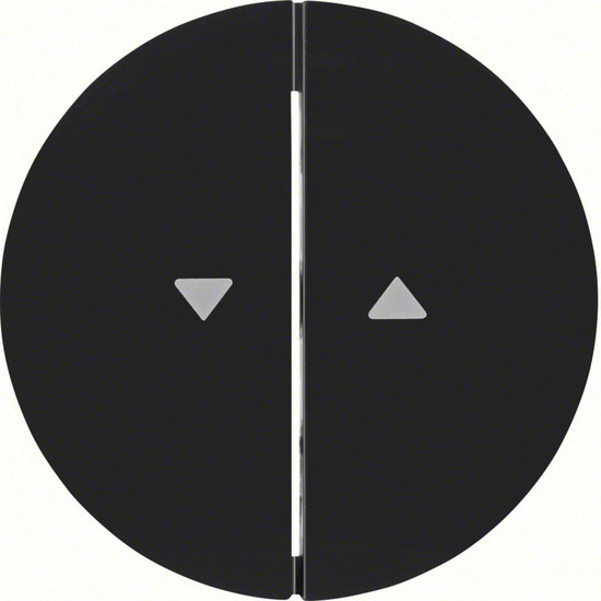 Berker 16252045 Wippe 2fach mit Aufdruck Symbol Pfeil R.1/R.3 schwarz. glänzend