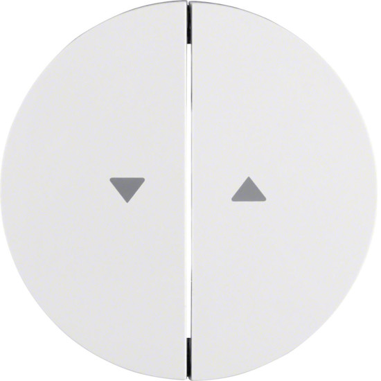 Berker 16252089 Wippe 2fach mit Aufdruck Symbol Pfeil R.1/R.3 polarweiß. glänzend