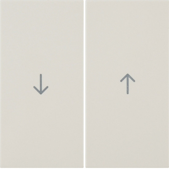 Berker 16258982 Wippe 2fach mit Aufdruck Symbol Pfeil S.1/B.3/B.7 weiß. glänzend