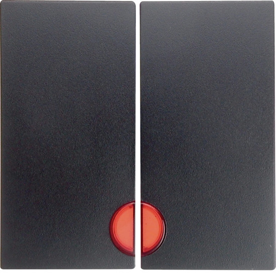 Berker 16271606 Wippe 2fach mit roter Linse S.1/B.3/B.7 anthrazit. matt