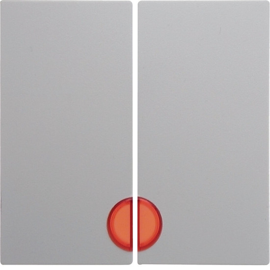 Berker 16271909 Wippe 2fach mit roter Linse S.1/B.3/B.7 polarweiß. matt