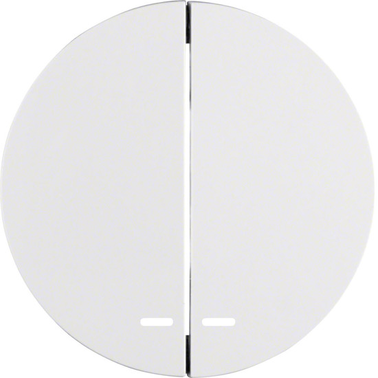 Berker 16272089 Wippe 2fach mit klarer Linse R.1/R.3 polarweiß. glänzend