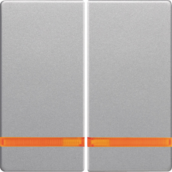 Berker 16276084 Wippe 2fach mit Linse Q.x alu samt. lackiert