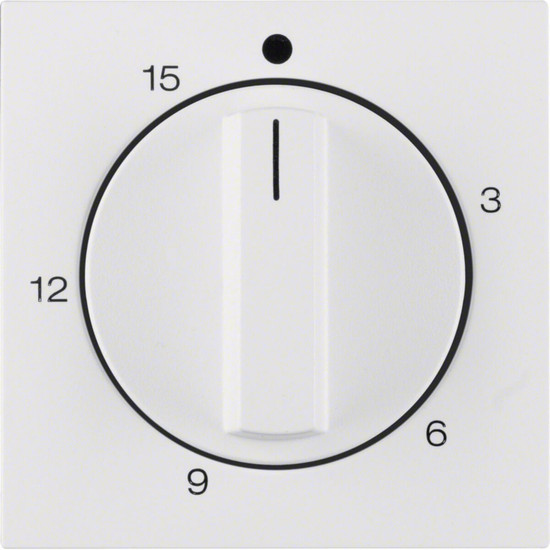 Berker 16321909 Z.-Stk. mit Regulierknopf für mech. Zeitschaltuhr S.1/B.x polarweiß. matt