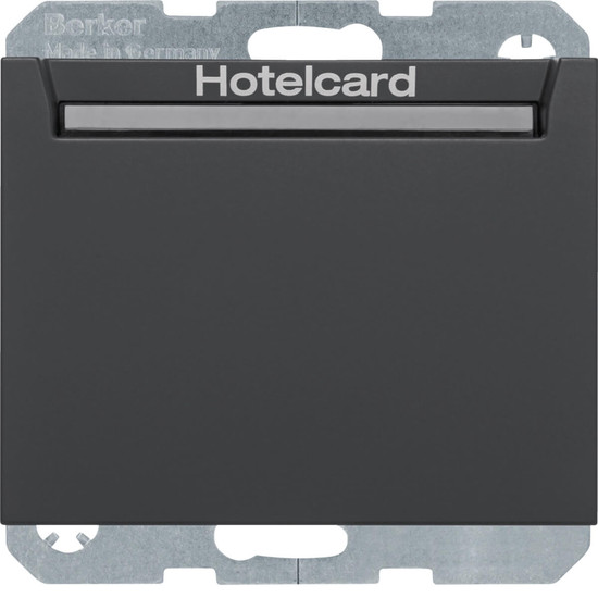 Berker 16417116 Relais-Schalter mit Zentralstück für Hotelcard Berker K.1/K.5 anthrazit. matt