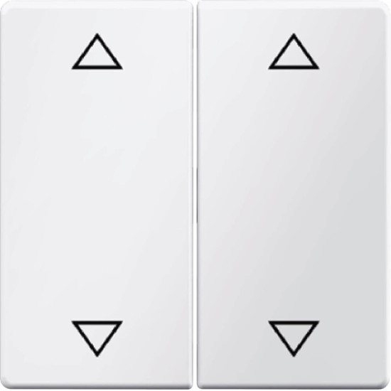 Berker 16446089 Wippe 2fach mit Aufdruck Symbol Pfeile Q.x polarweiß. samt