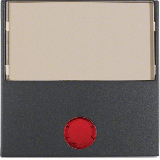 Berker 16961606 Wippe mit großem Beschriftungsfeld u. 5 beil. Linsen S.1/B.3/B.7 anthrazit. matt