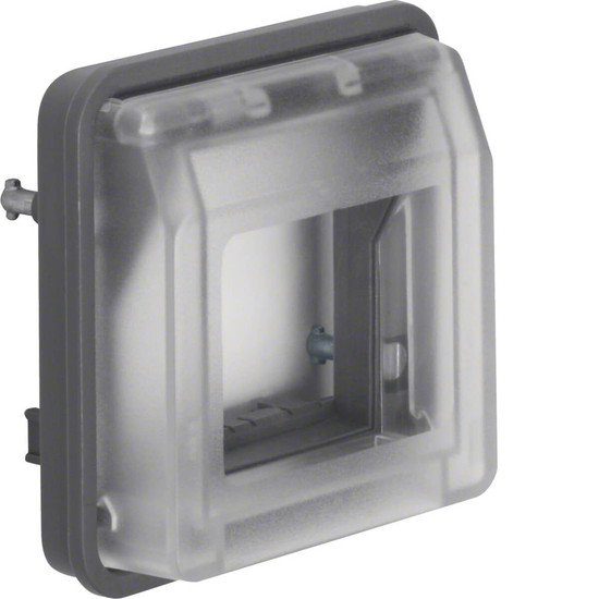 Berker 18213500 Adapter-Einsatz mit Klappdeckel zur Aufnahme von Geräten 45x45 mm W.1