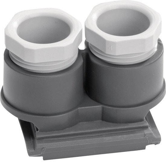 Berker 18893505 Rohreinführung 2fach M20x1.5 W.1. grau