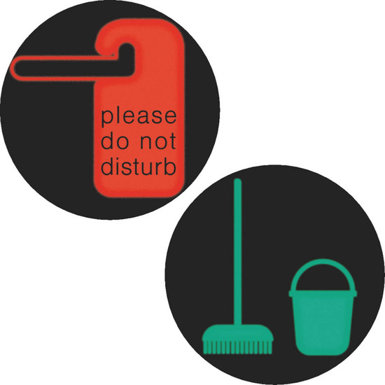 Berker 19058013 Folie bi-color für rundes LED-Signallicht Symbol Nicht stören / Zimmer reinigen