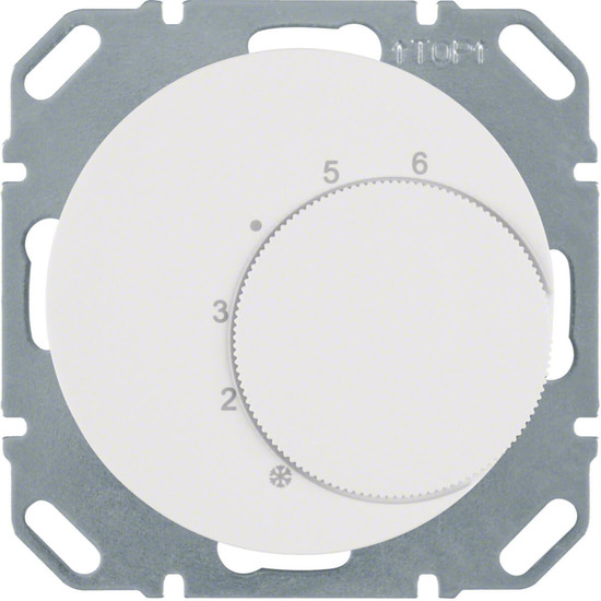 Berker 20262089 Temperaturregler mit Wechsler und Zentralstück R.1/R.3 polarweiß. glänzend