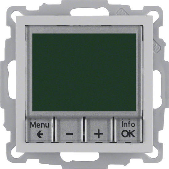 Berker 20441404 Temperaturregler. Schließer. m. Zentralstück. zeitgesteuert S.1/B.3/B.7 alu matt