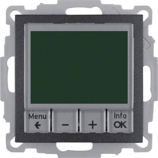 Berker 20441606 Temperaturregler. Schließer. m. Z-Stk.. zeitgesteuert S.1/B.3/B.7 anthrazit matt