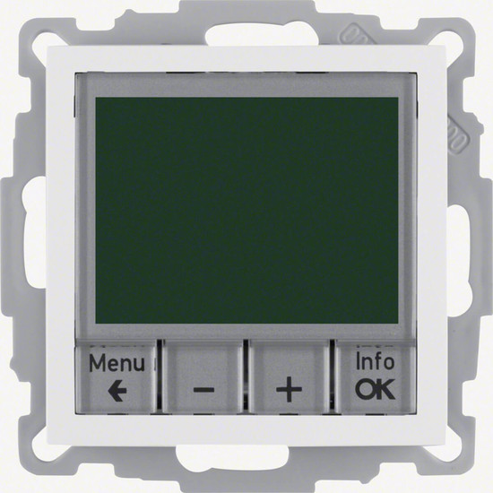 Berker 20441909 Temperaturregler. Schließer. m. Z.-Stk..zeitgest. S.1/B.3/B.7 polarweiß.matt