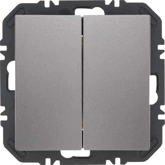 Berker 24121434 Friends of Hue Tasten mit Wippe 2fach. B.x. alu samt