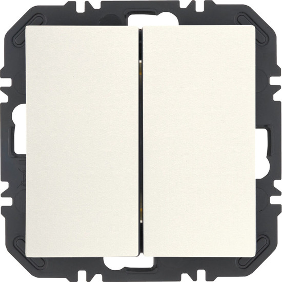 Berker 24121939 Friends of Hue Tasten mit Wippe 2fach. S.1. polarweiß matt