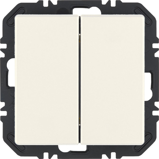 Berker 24126039 Friends of Hue Tasten mit Wippe 2fach. Q.x. polarweiß samt