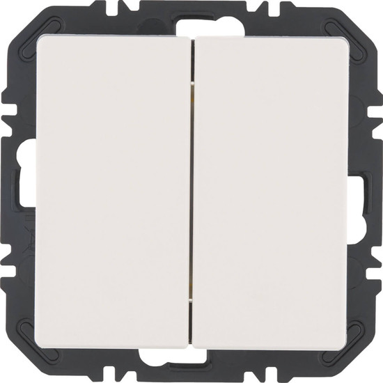 Berker 24126189 Wandsendermodul Enocean mit Wippe 2fach. Q.x. polarweiß samt