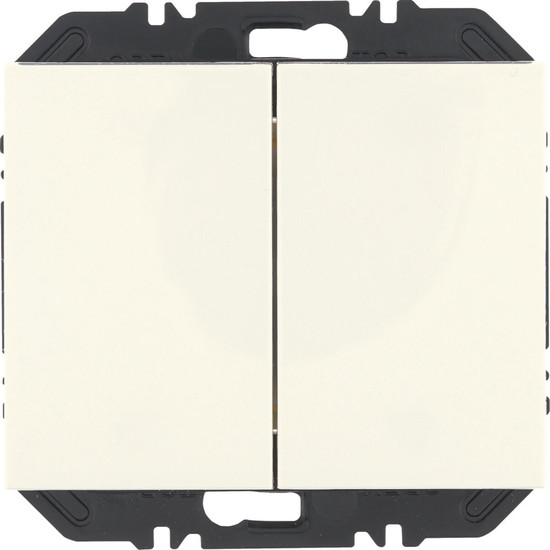 Berker 24127039 Friends of Hue Tasten mit Wippe 2fach. K.1. polarweiß glänzend