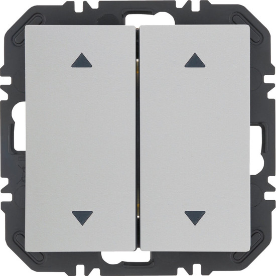 Berker 24128209 Wandsendermodul Enocean mit Wippe 2fach mit Symbol Pfeile. S.1. polarweiß matt