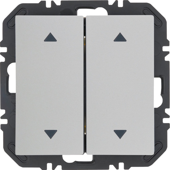 Berker 24128289 Wandsendermodul Enocean mit Wippe 2fach mit Symbol Pfeile. S.1. pw glänzend