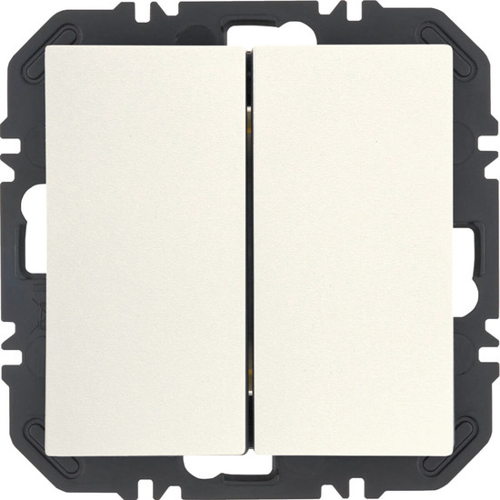 Berker 24128939 Friends of Hue Tasten mit Wippe 2fach. S.1. polarweiß glänzend