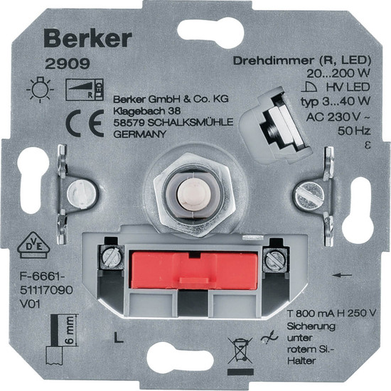 Berker 2909 Drehdimmer (R. LED). Lichtsteuerung