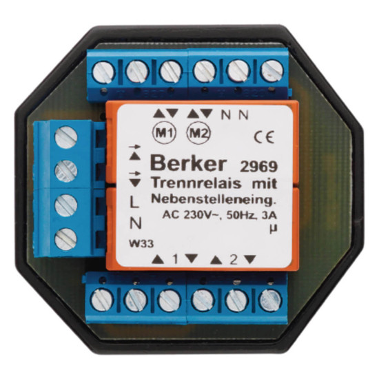Berker 2969 RolloTec Trennrelais Hauselektronik grau
