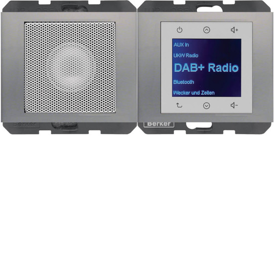 Berker 29807004 Radio Touch mit Lautsprecher DAB+ K.x edelstahl