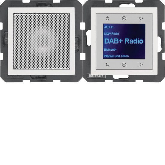 Berker 29808989 Radio Touch mit Lautsprecher DAB+ S.1/B.x polarweiss glänzend