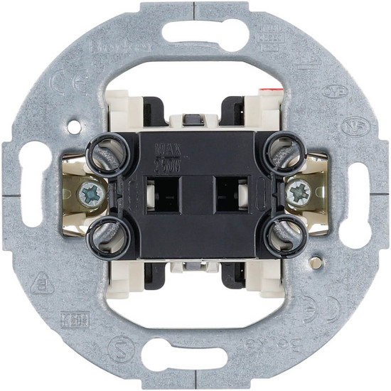 Berker 30360116 Aus-/Wechselschalter 16 AX. Tragring rund