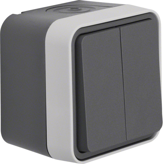 Berker 30753505 Serienschalter AP W.1 grau LT