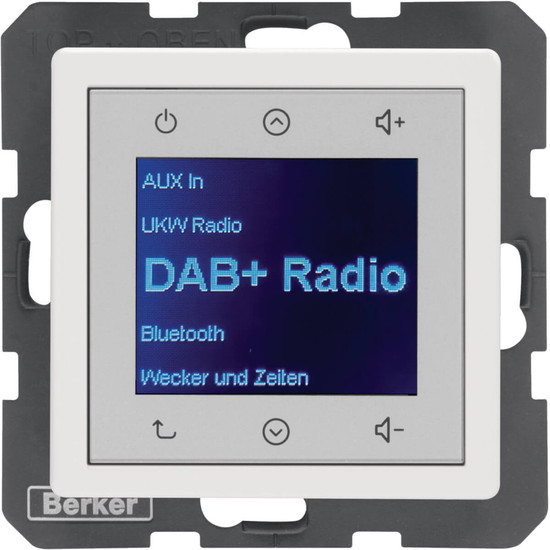 Berker 30846089 Radio Touch UP DAB+. Bluetooth Q.x polarweiss samt
