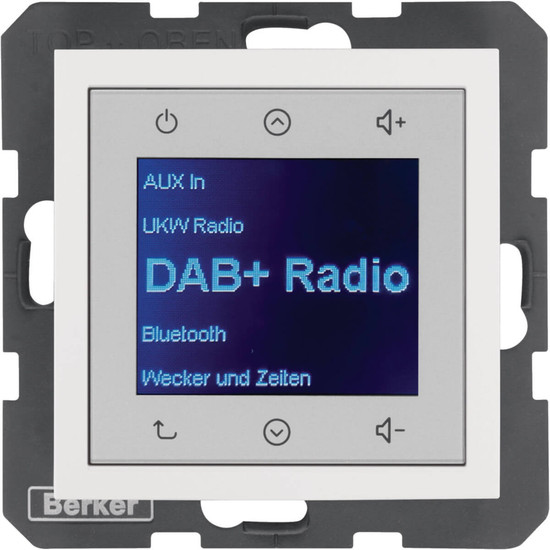 Berker 30848989 Radio Touch UP DAB+. Bluetooth S.1/B.x polarweiß glänzend