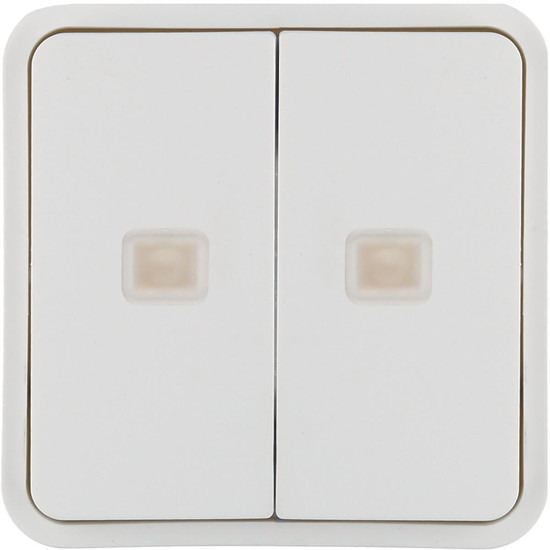 Berker 30863552 Wippe 2fach für W.1 Taster-BA.mit zwei Linsen.polarweiß