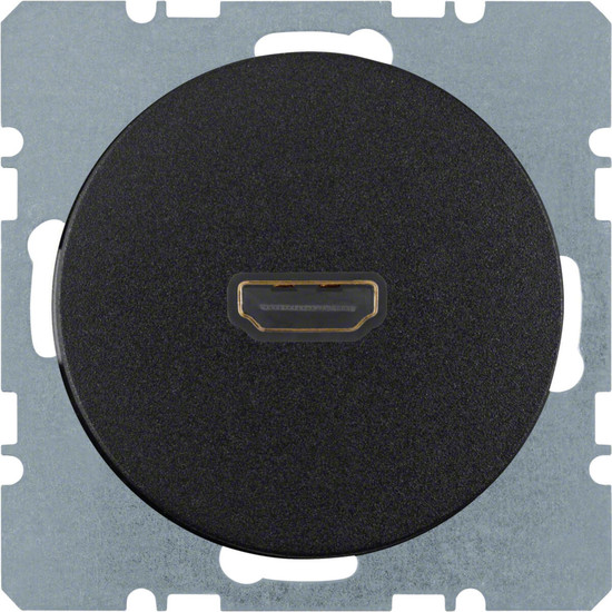 Berker 3315422045 High Definition Steckdose R.1/R.3 schwarz. glänzend