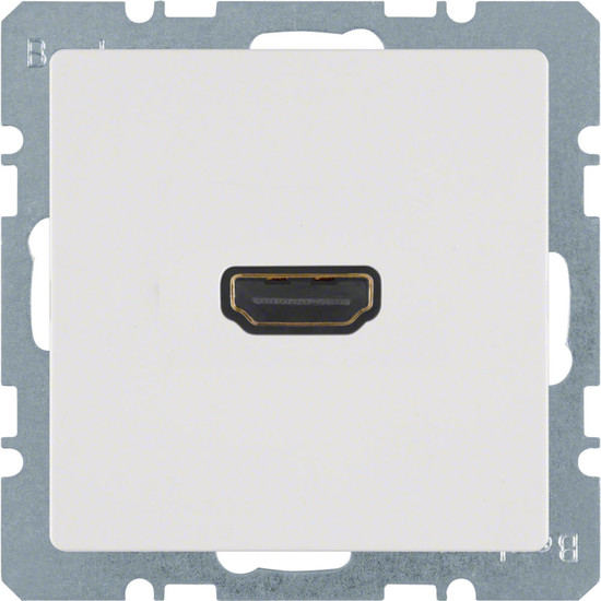 Berker 3315436089 High Definition Steckdose mit 90°-Steckanschluss Q.x polarweiß. samt