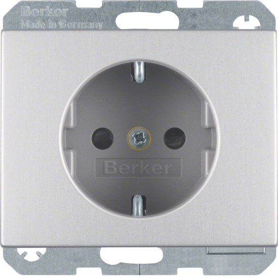 Berker 41357003 Steckdose Schuko mit erhöhtem Berührungsschutz K.5 Alu