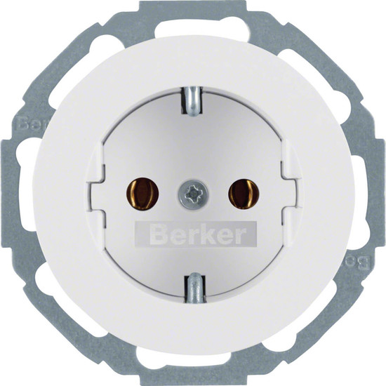 Berker 41452089 Steckdose Schuko Serie R.Classic polarweiß. glänzend