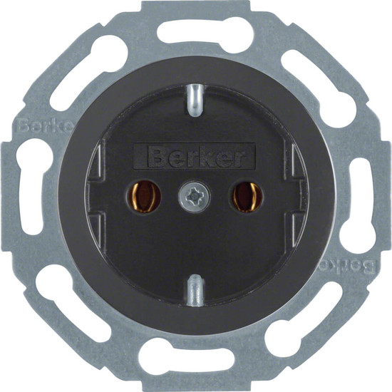 Berker 414521 Steckdose Schuko 1930/Glas/Palazzo schwarz. glänzend