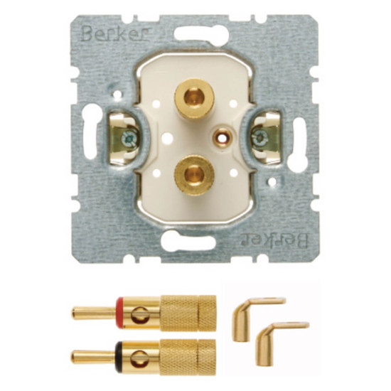 Berker 450502 Lautsprecher-Steckdose High End Modul-Einsätze