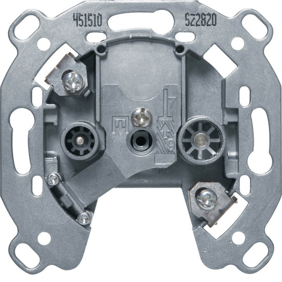Berker 451510 Antennen-Steckdose 2Loch TV.FM. 10dB Durchgangsdose