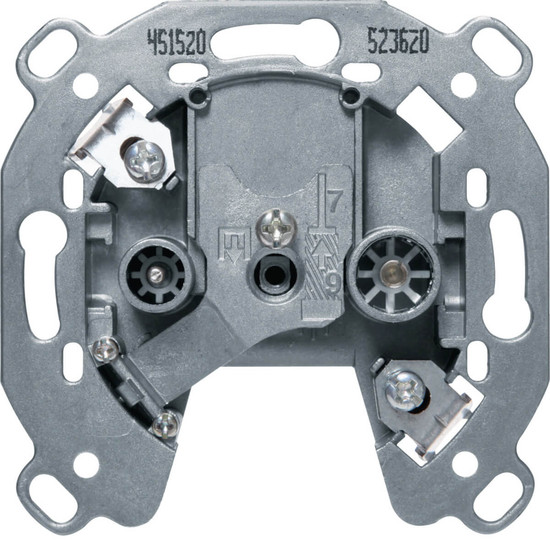 Berker 451520 Antennen-Steckdose 2Loch TV.FM. 20dB Durchgangsdose