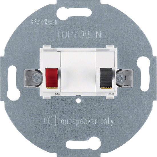Berker 457209 Lautsprecher-Anschlussdose Modul-Einsätze polarweiß. matt