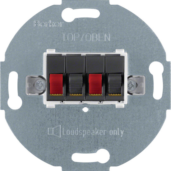 Berker 457305 Stereo-Lautsprecher-Anschlussdose Modul-Einsätze anthrazit. matt