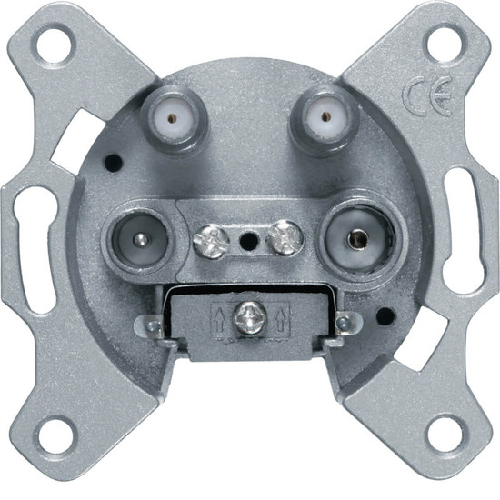 Berker 459410 Antennen-Steckdose 4Loch 2SAT.TV.FM. Einzeldose