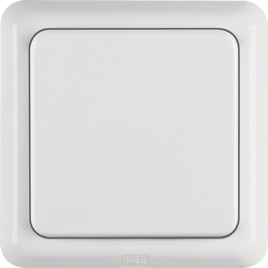 Berker 471809 Steckdose Schuko mit Klappdeckel und Rahmen wg Up IP44 polarweiß glänzend